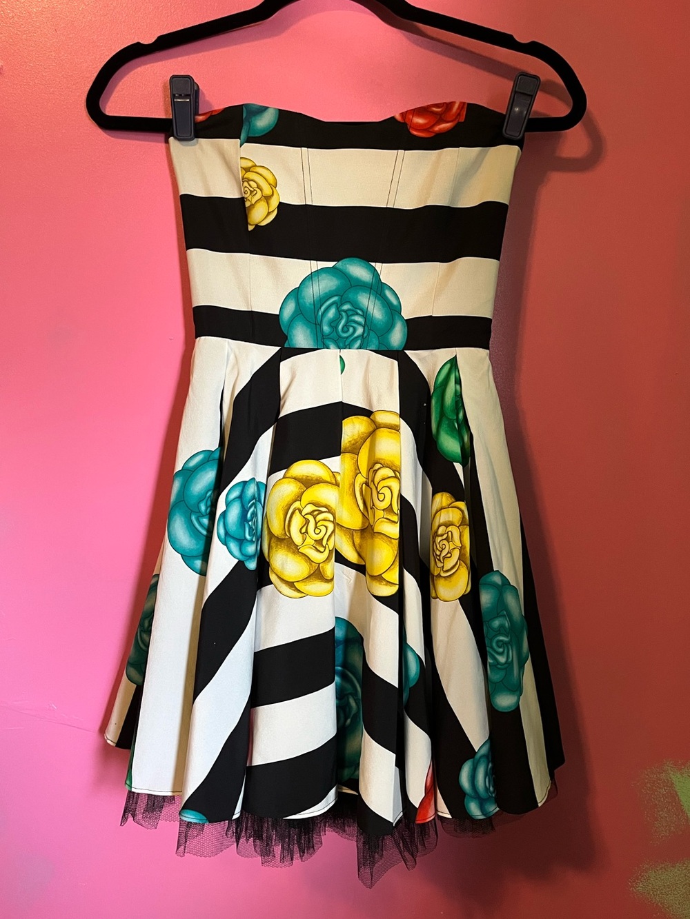 Alice + Olivia Floral Stipe Dress